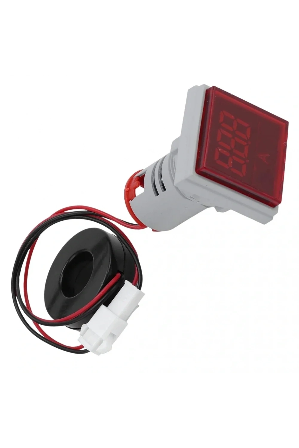 22mm Kırmızı Kare Led Işıklı Ampermetre 0-100A