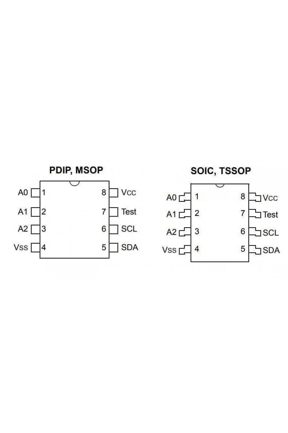 24C01 - DIP8 EEPROM Entegresi