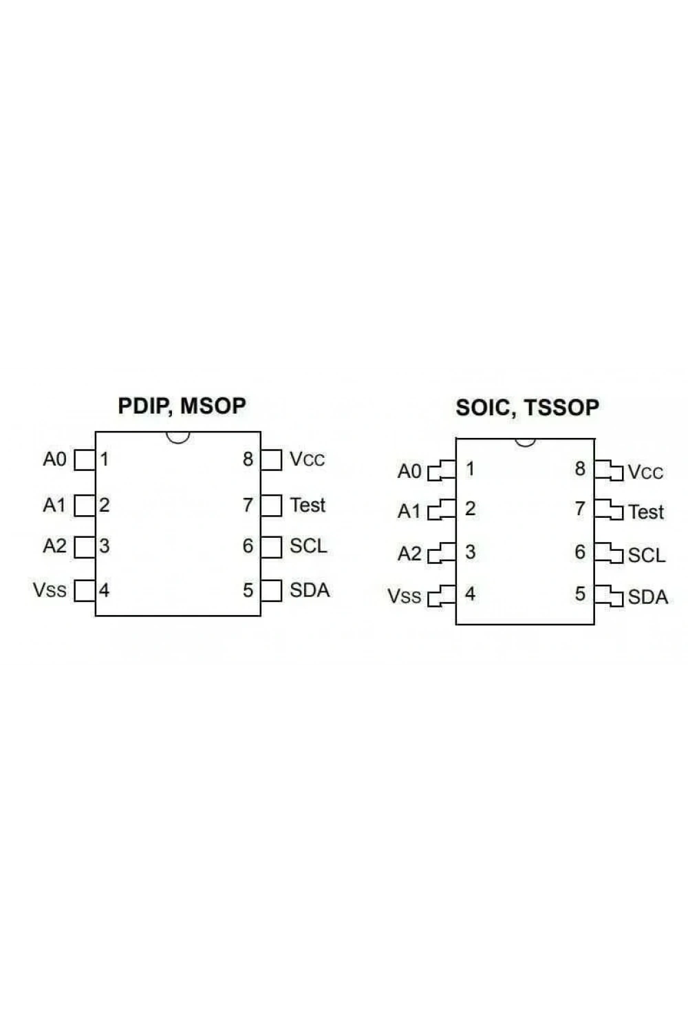 24C02 - DIP8 EEPROM Entegresi