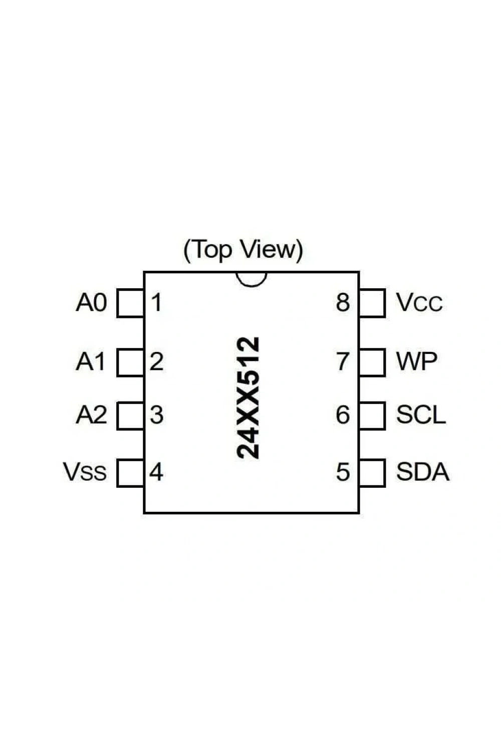 24LC512-I/P DIP-8 400kHz Mikrodenetleyici