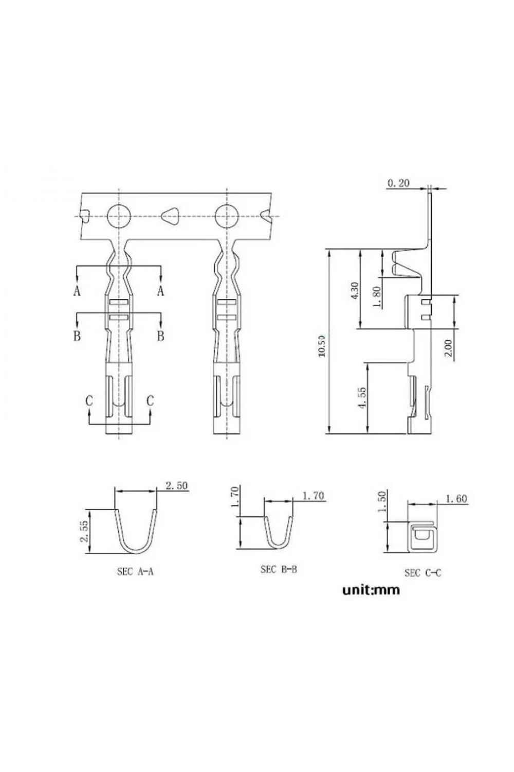 2.54mm Dupont Konnektör Dişi Terminali