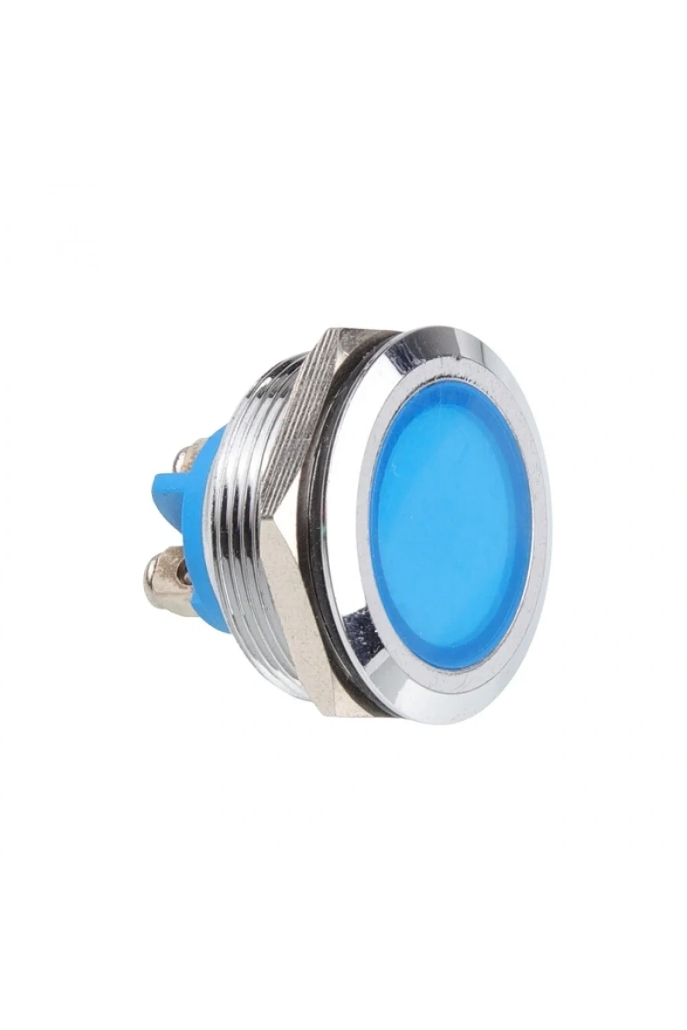 WD25L-P0 25mm 12-24V Metal Sinyal Lambası - Mavi