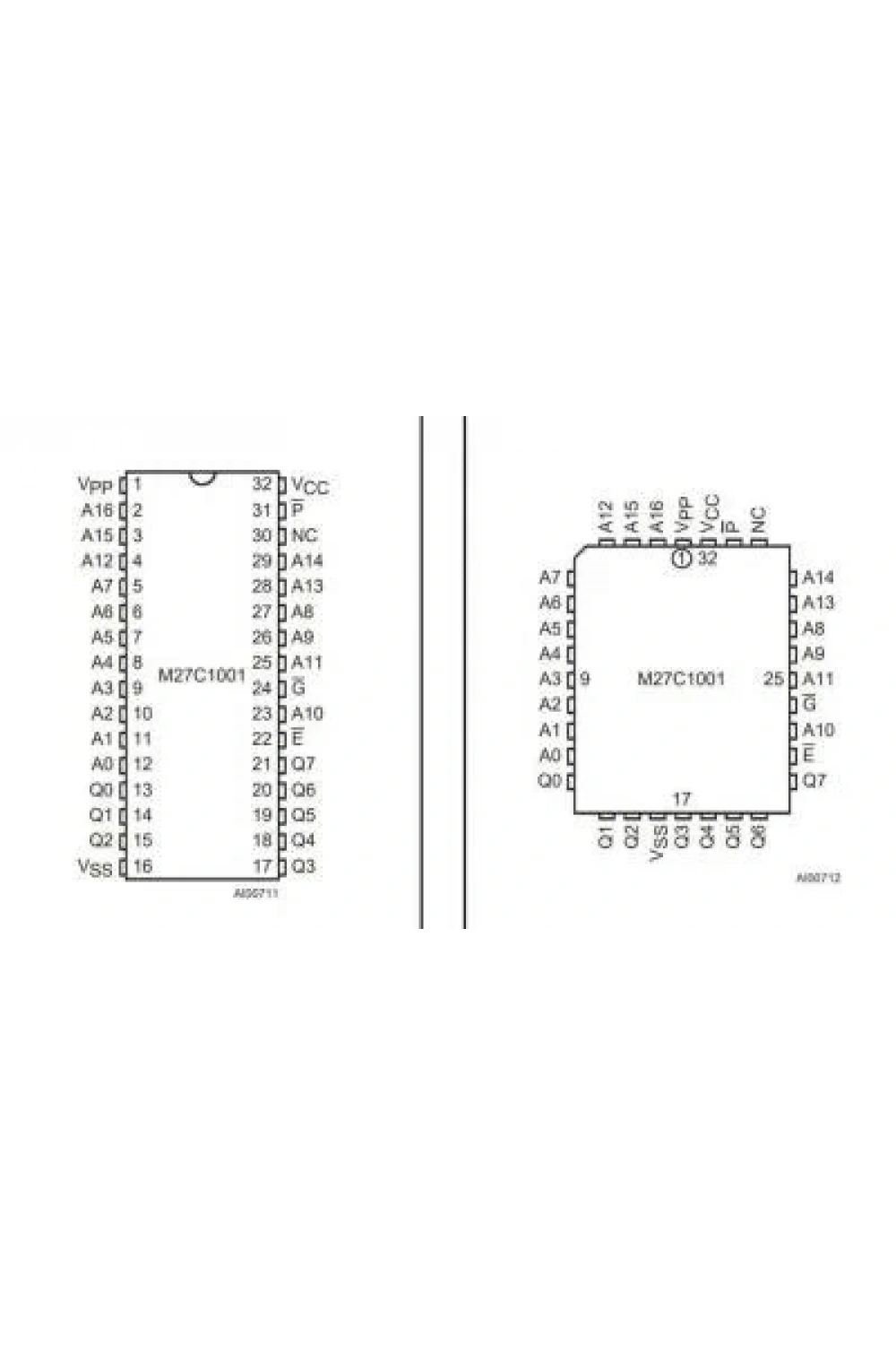 27C1001 - FDIP32W EEPROM Entegresi