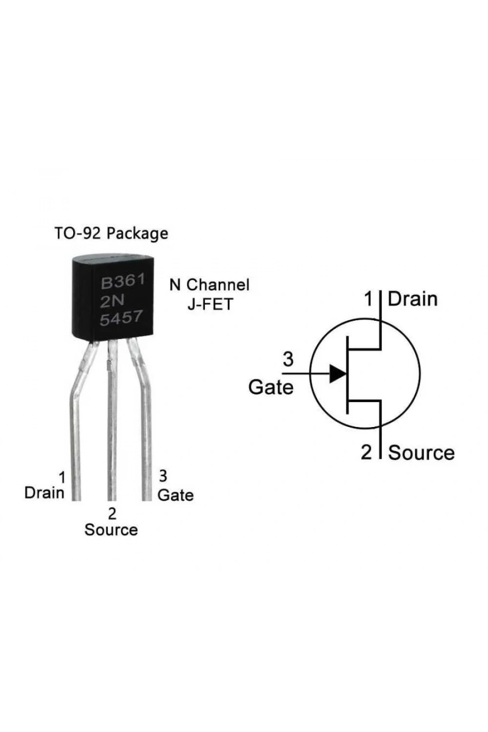 2N5457 - TO92 JFET Transistör
