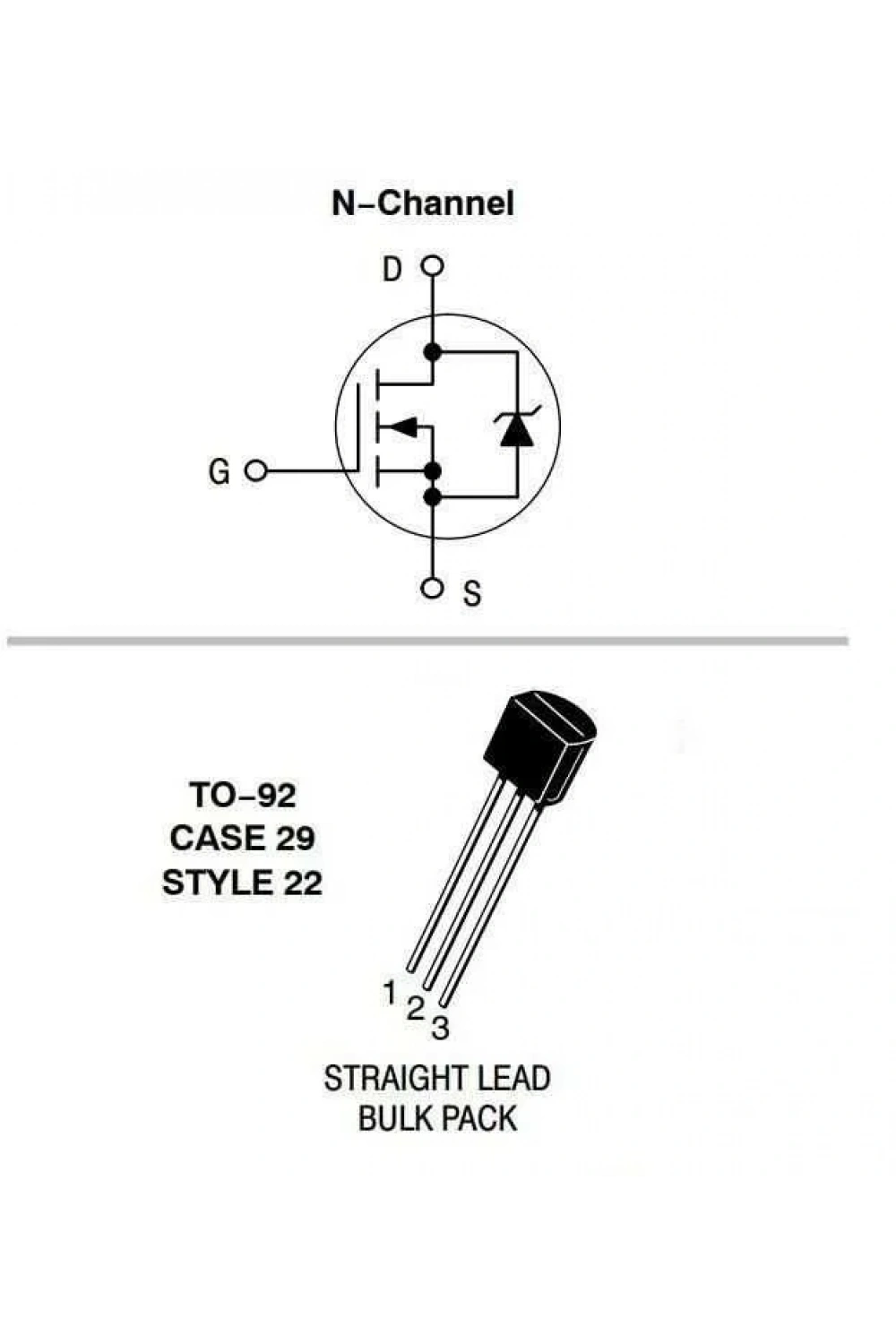2N7000 Transistör N Kanallı MOSFET - TO92
