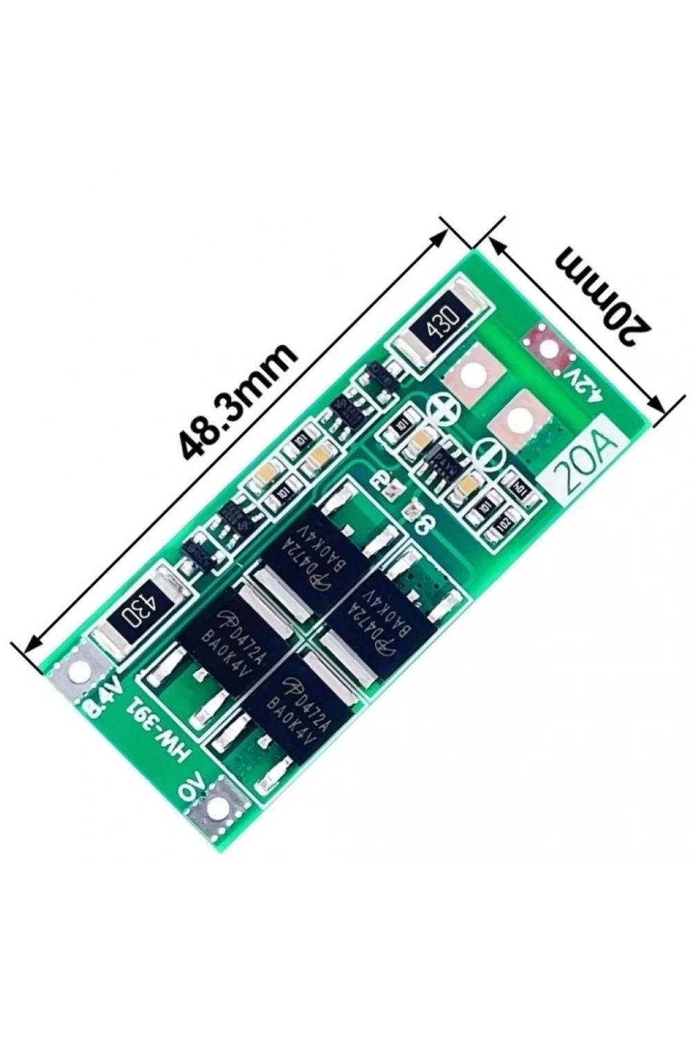 2S 20A BMS 8.4V 18650 Lityum Pil Şarj Koruma Devresi Balanslı