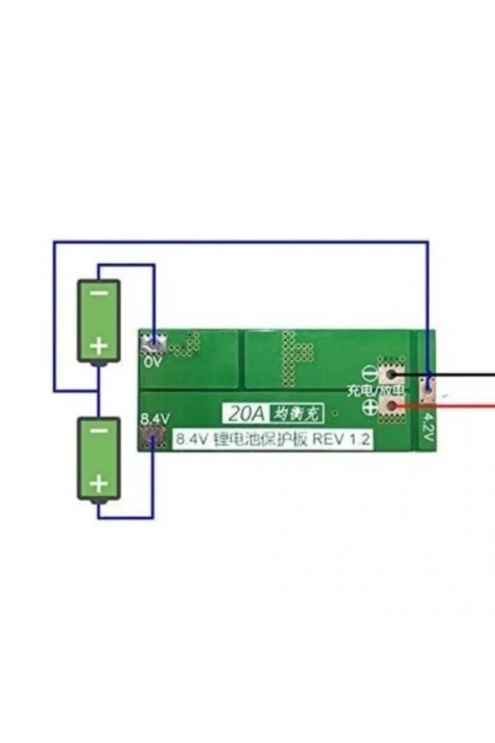 2S 20A BMS 8.4V 18650 Lityum Pil Şarj Koruma Devresi Balanslı