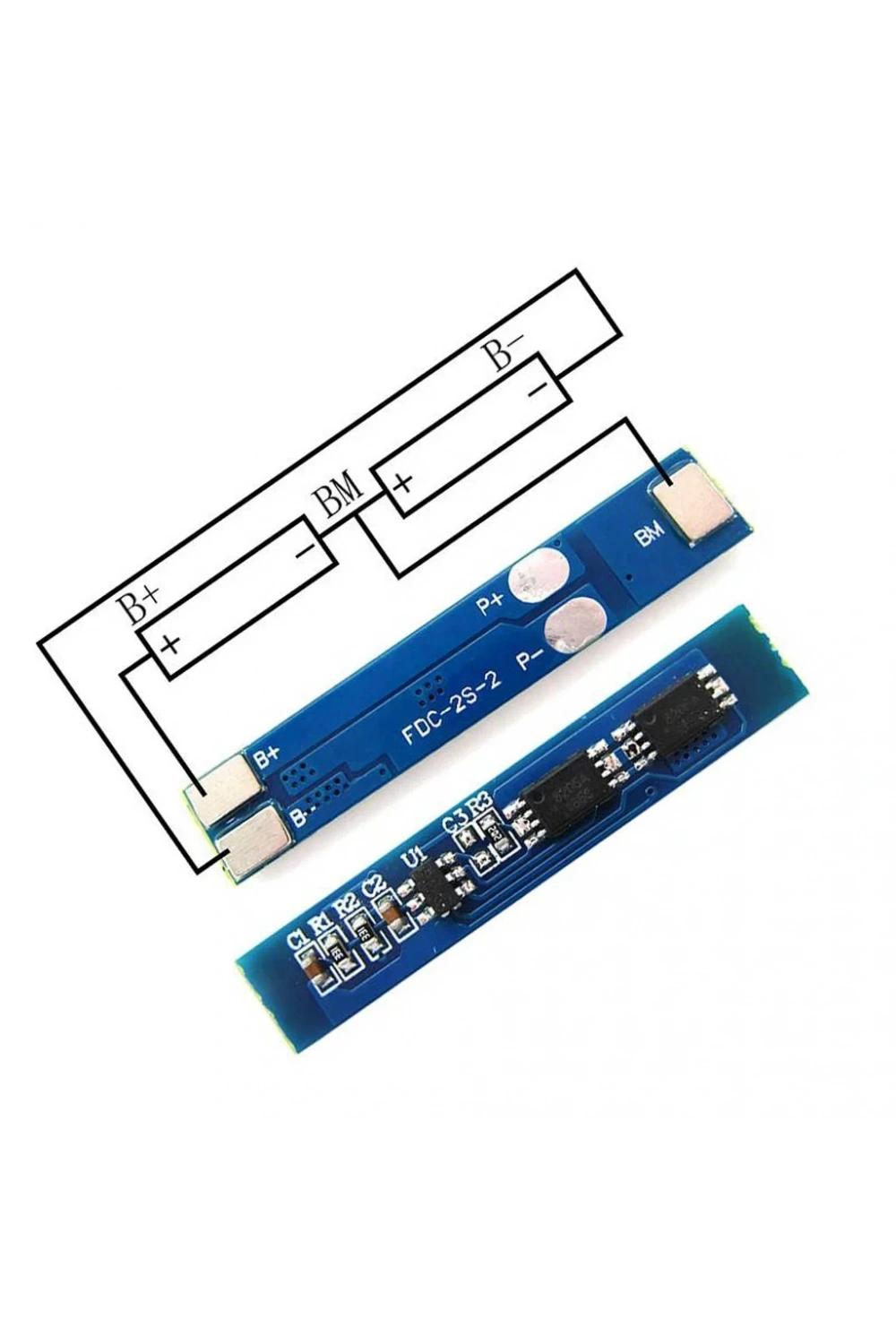 2S 3A BMS 7.4V 18650 Lityum Pil Koruma Devresi