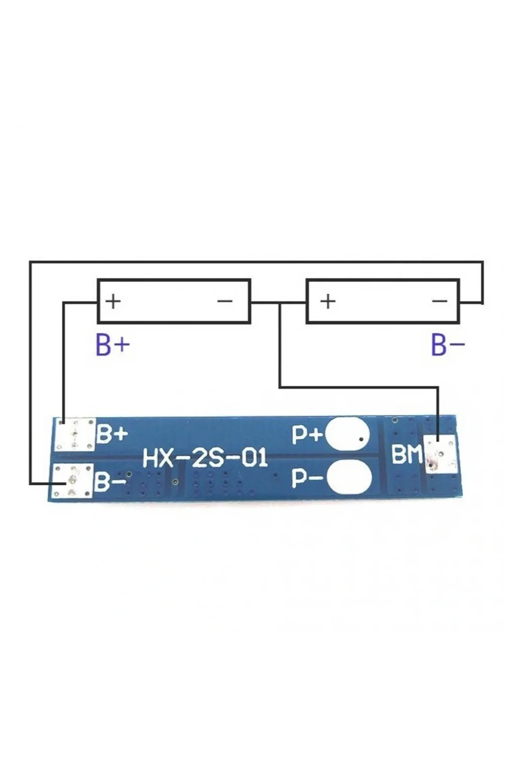 2S 5A BMS LiPo 18650 Pil Şarj Koruma Devresi