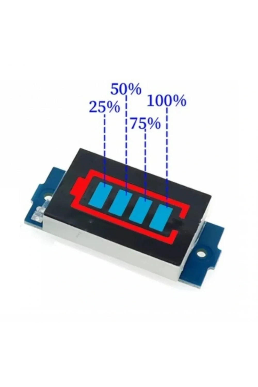 2S Lityum Batarya Kapasite Göstergesi Modülü 6.6V - 8.4V