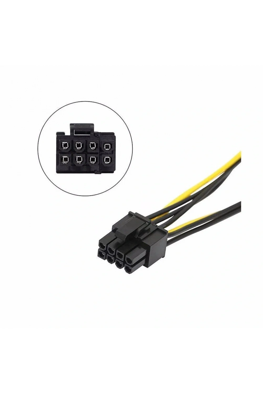2X SATA Power Kablo To 8 Pin (6+2 ) Pci-e Dönüştürücü Güç Kablosu