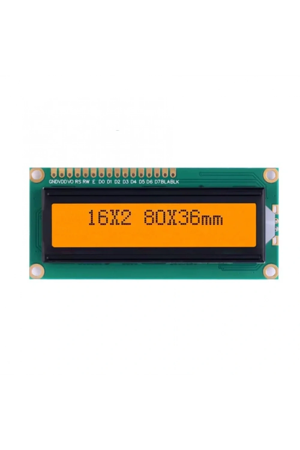 2X16 Lcd Display Sol Üst Turuncu - SMR1602A