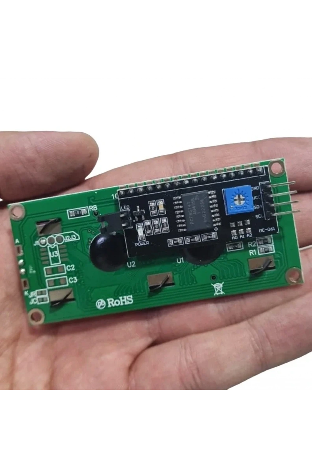 2x16 LCD - LCD1602 Yeşil Ekran + IIC/I2C Arayüz Modülü