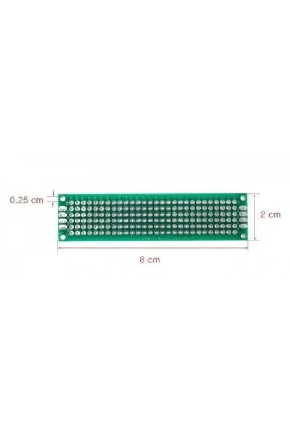 2x8cm Epoxy Çift Taraflı Delikli Plaket
