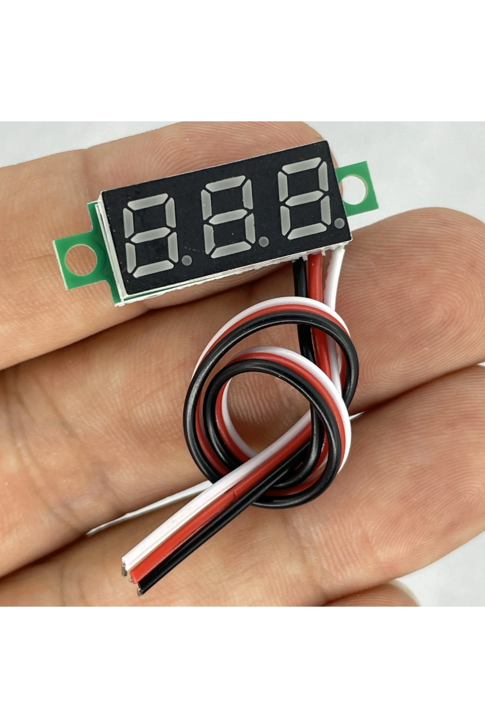 3 Kablo Mini Dijital Voltmetre 0.28inch 0-100V DC