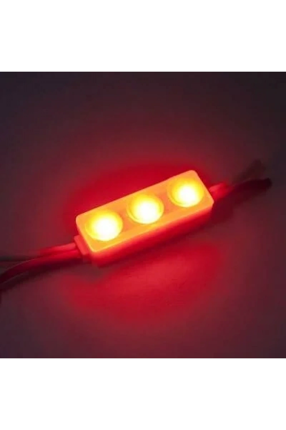 3lü Mercekli Mini Modül Led - Kırmızı 12V 0.5W