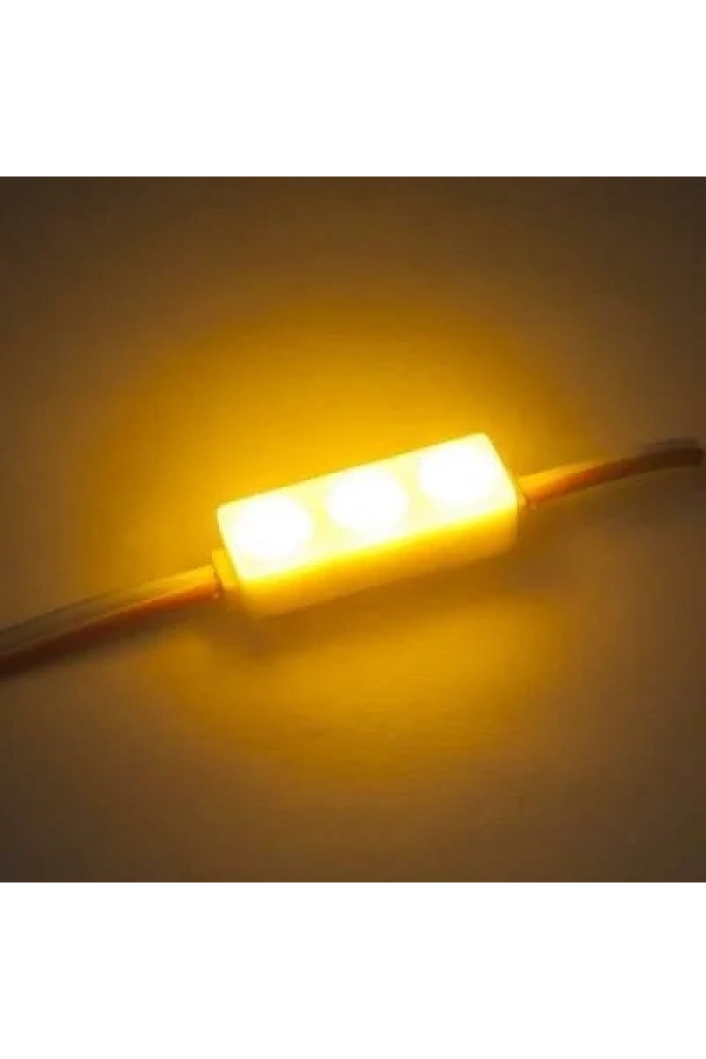 3lü Mercekli Mini Modül Led - Sarı 12V 0.5W