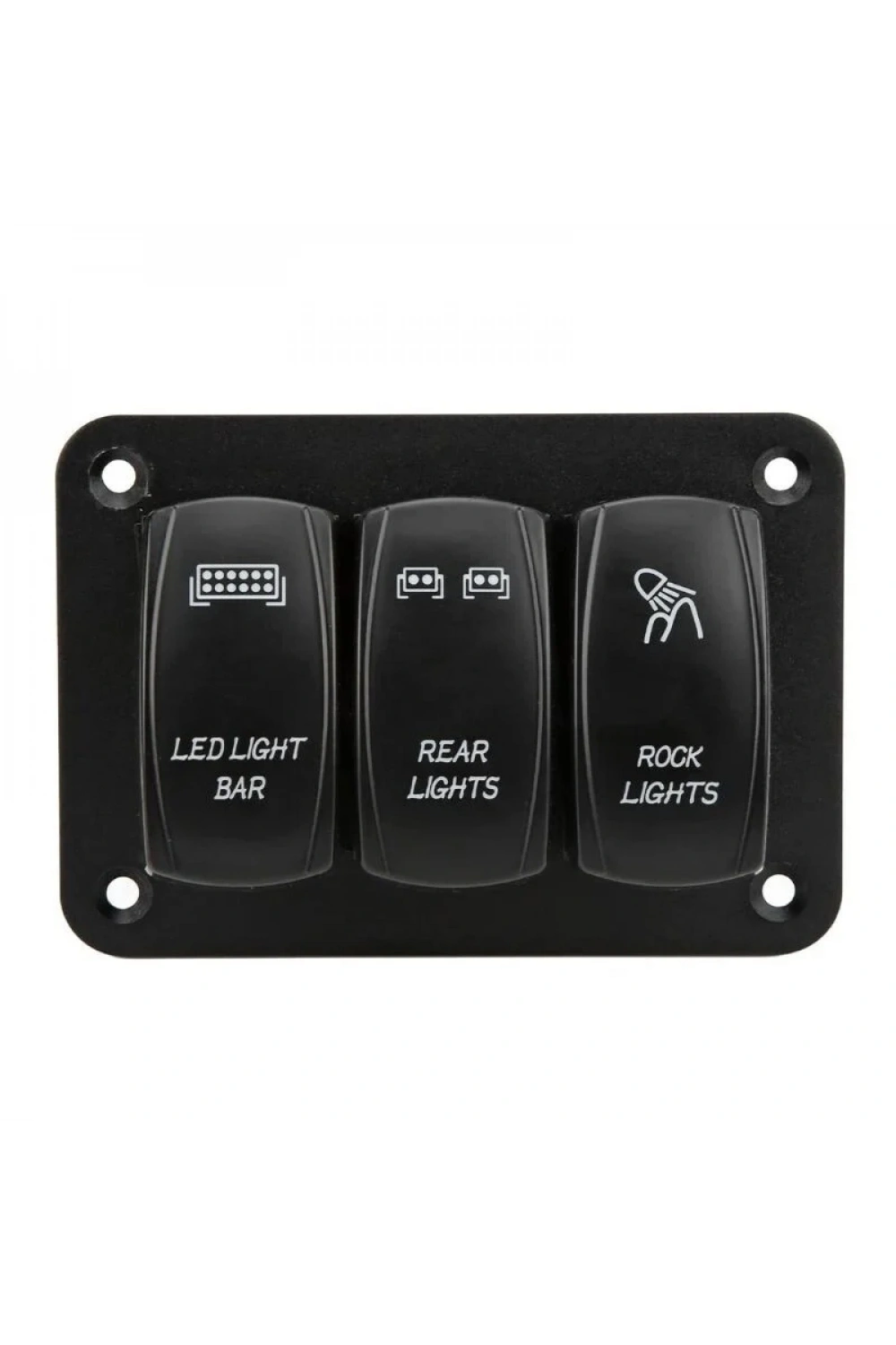 3lü ON-OFF Işıklı Anahtar Switch Panel 12V-24V- Mavi