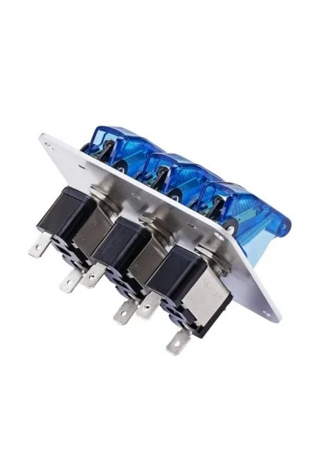 3lü ON-OFF Toggle Switch Panel - Mavi