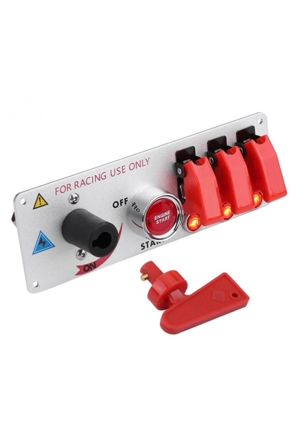 3lü ON-OFF Toggle Switch Panel - Motor Start Butonlu ve Kontak Anahtarlı