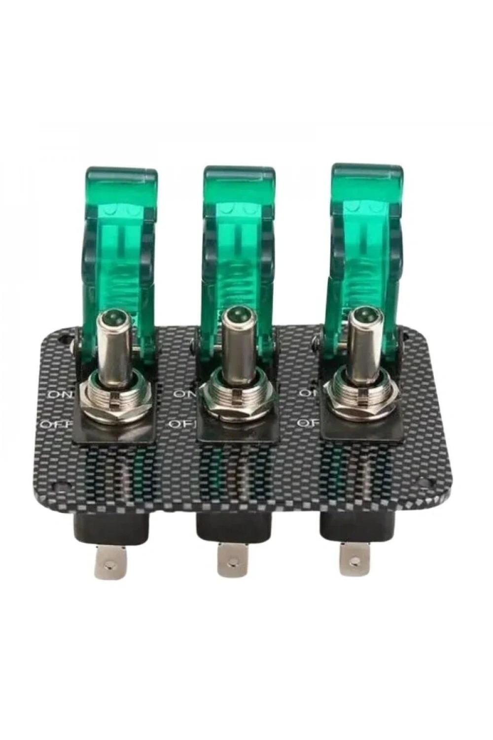 3lü ON-OFF Toggle Switch Panel - Yeşil