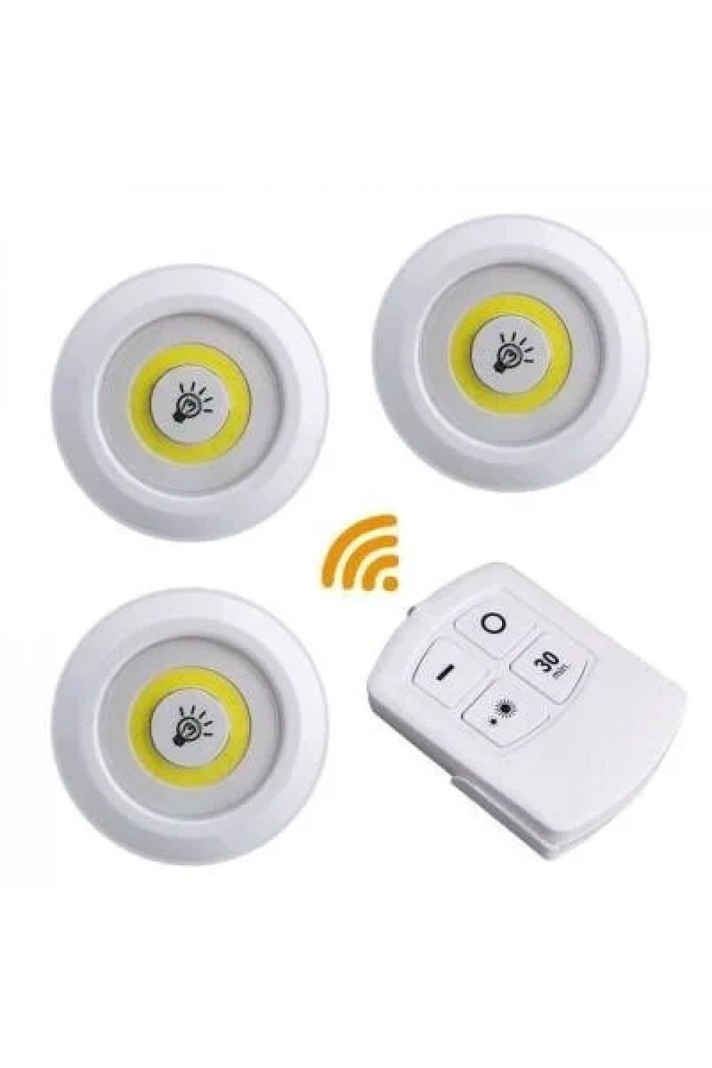 3lü Uzaktan Kumandalı Kablosuz LED Spot Lamba