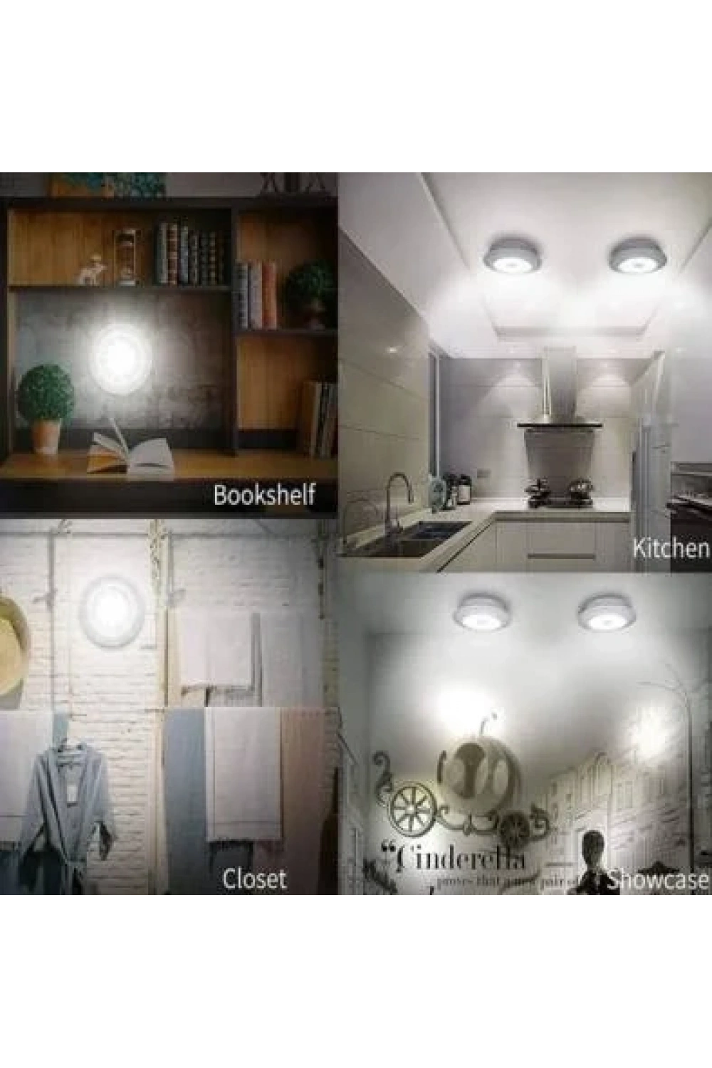 3lü Uzaktan Kumandalı Kablosuz LED Spot Lamba