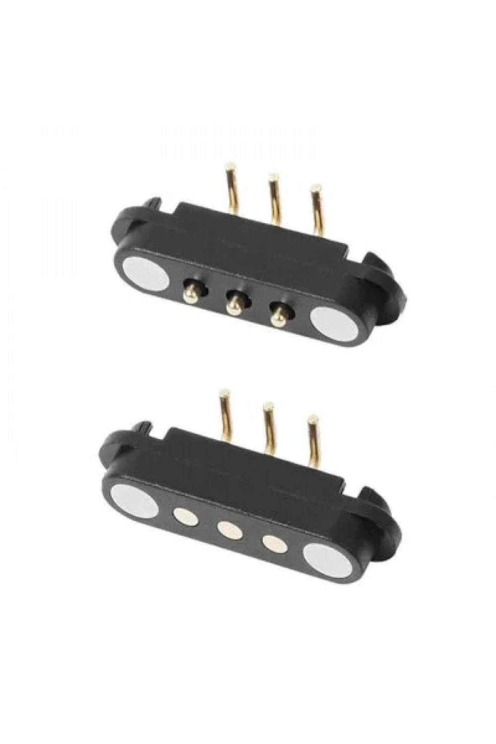 3-Pin 2.54mm 90C Pogo Pin Manyetik Konnektör Takımı