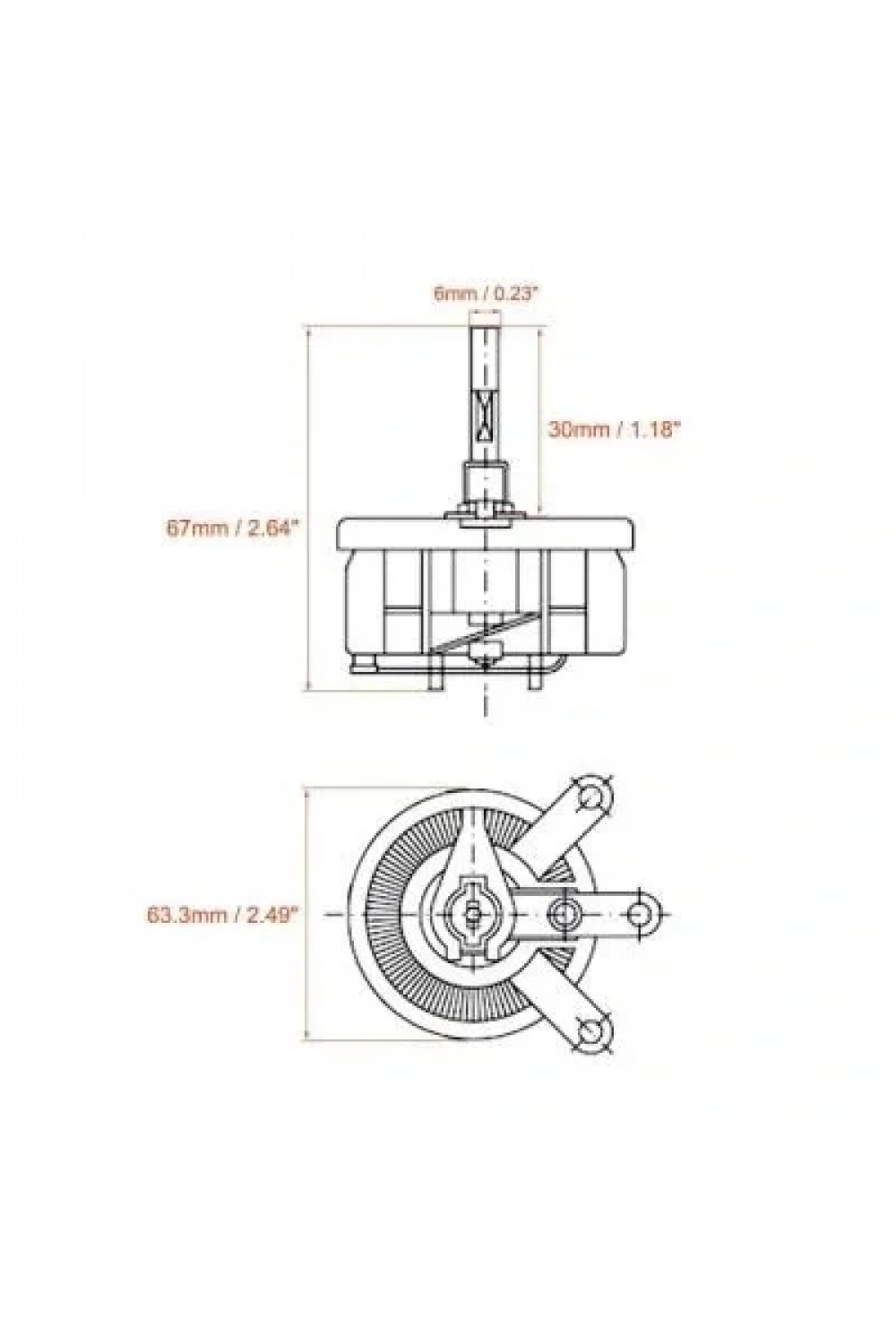 300R 50W BC1 Reosta Direnç - Potansiyometre