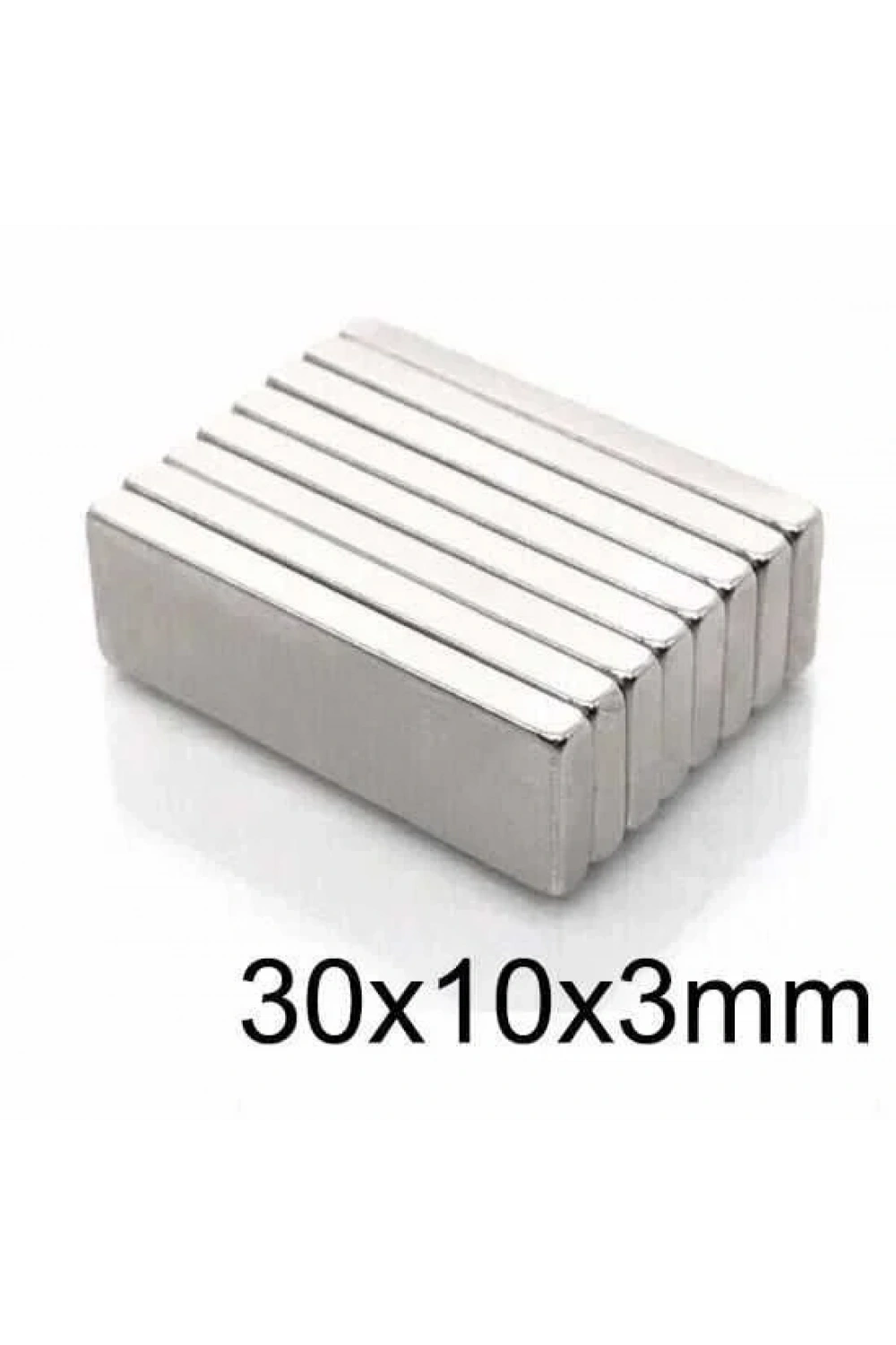 30X10x3mm Neodyum Güçlü Mıknatıs - Neodim Magnet
