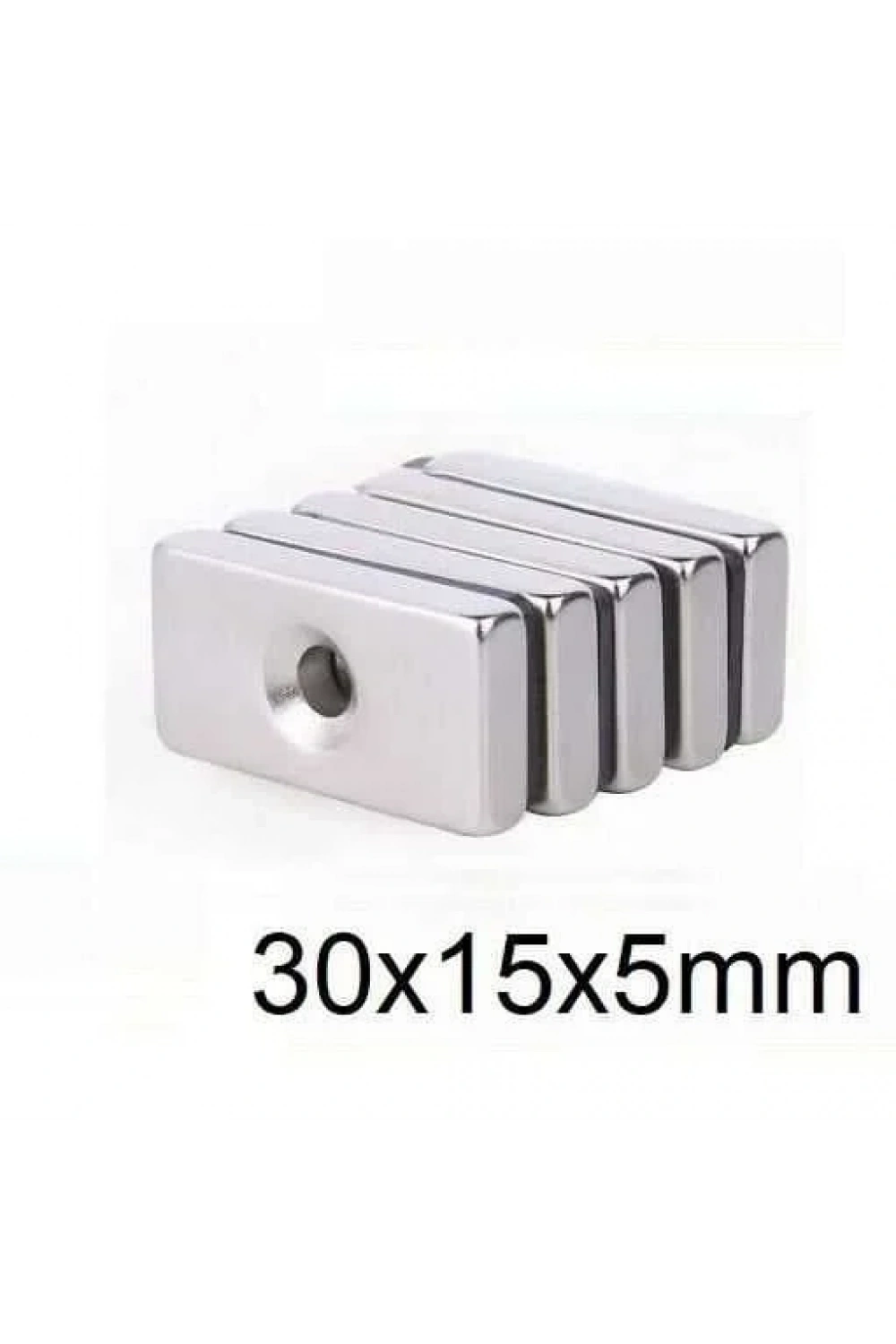 30X15x5-5mm Havşa Delikli Neodyum Güçlü Mıknatıs - Neodim Magnet