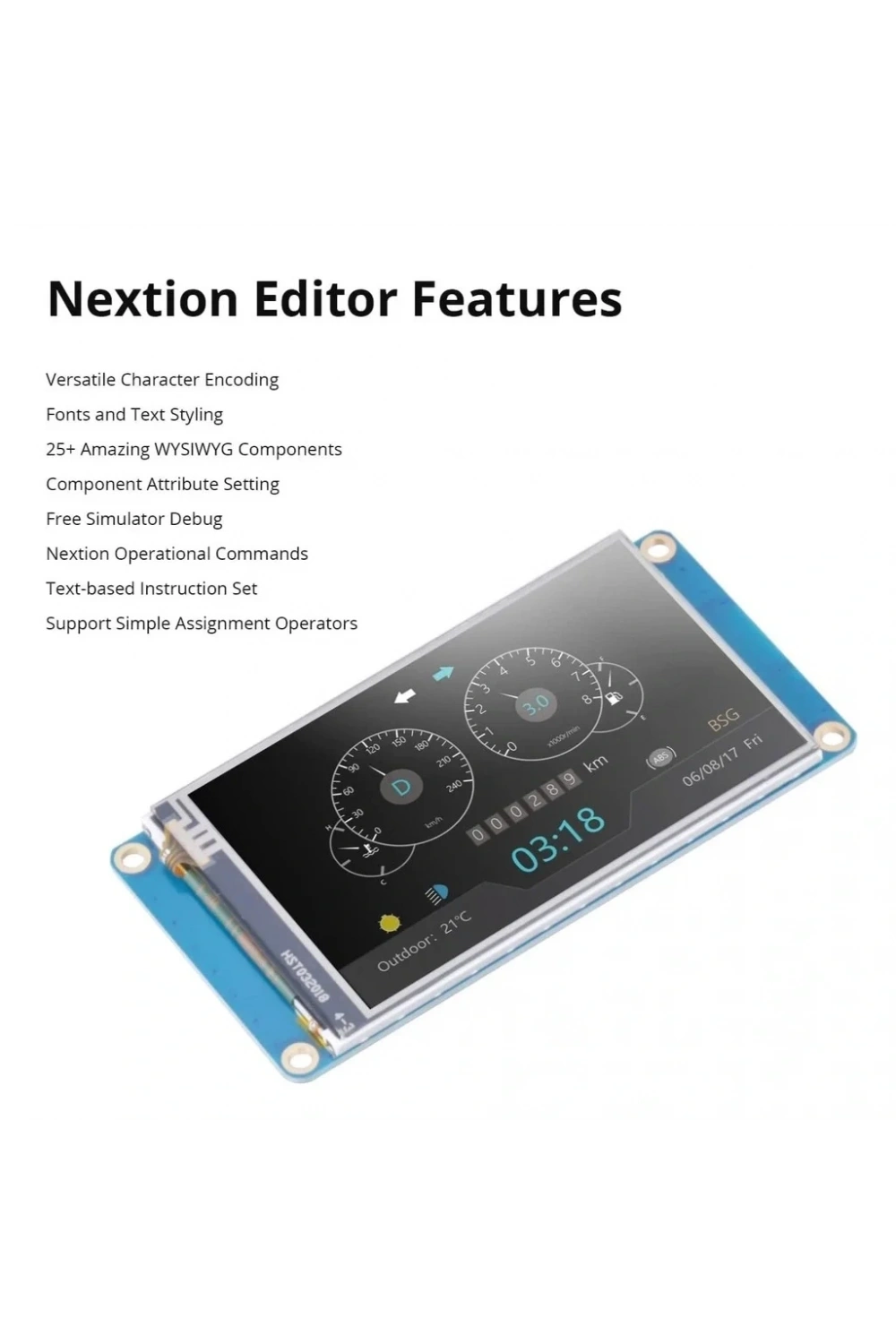 3.2 Inch Nextion 4MB Dahili Hafıza NX4024T032