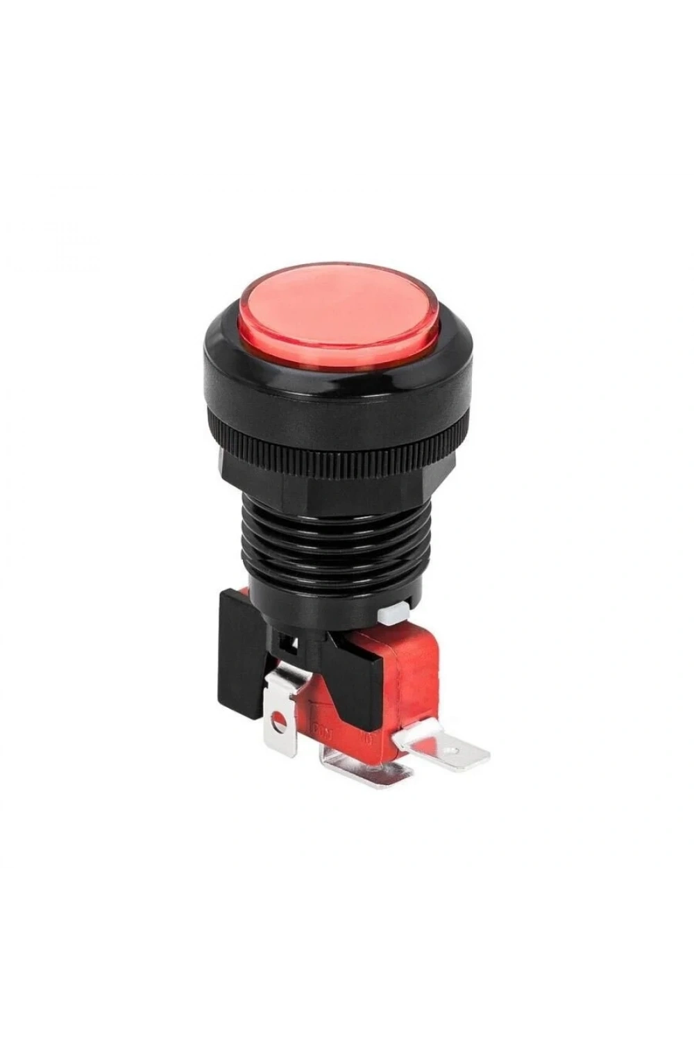 33mm 12V Işıklı Oyun Makinesi Butonu - Kırmızı