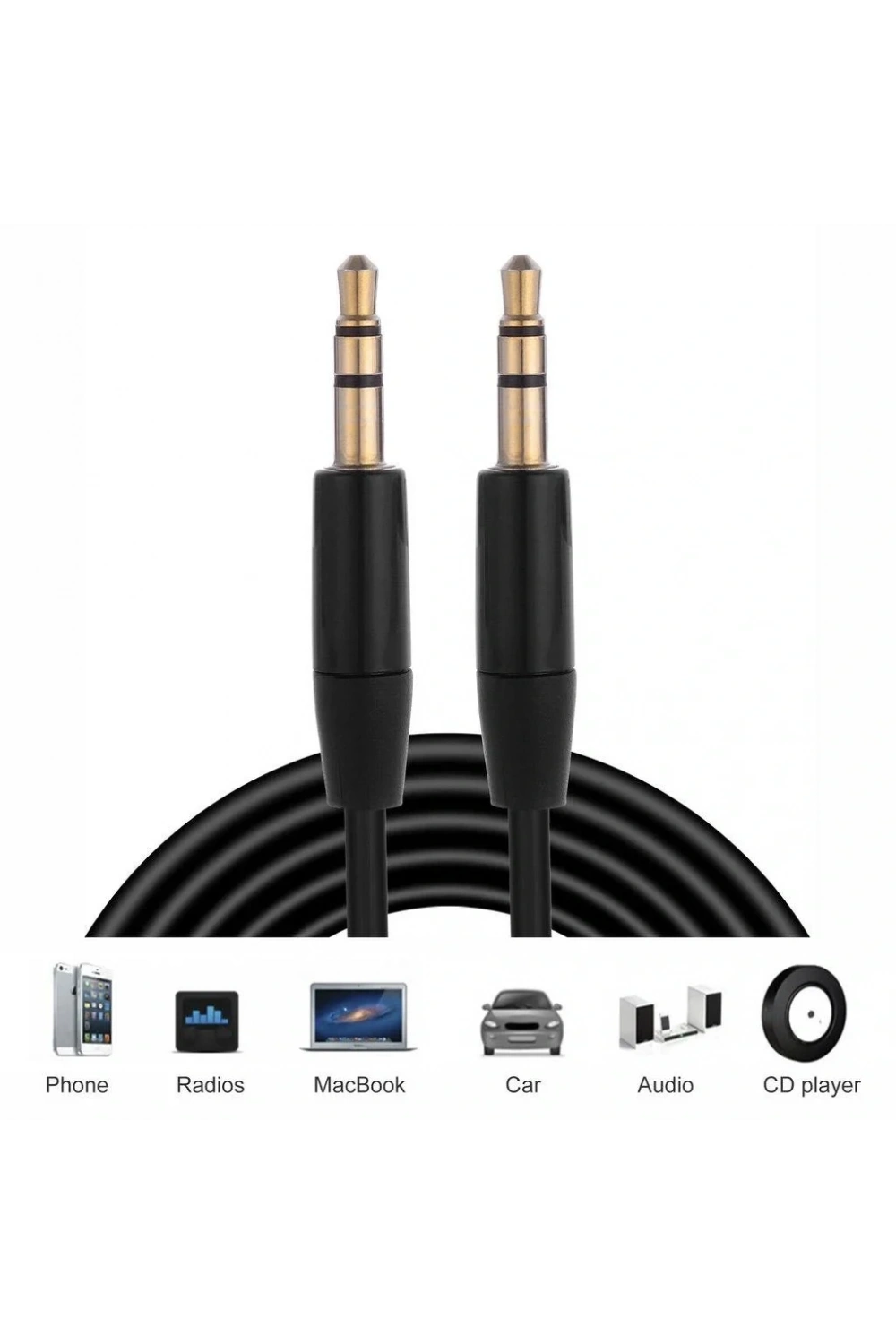 3.5mm Aux Stereo Erkek Erkek Kablo 5m