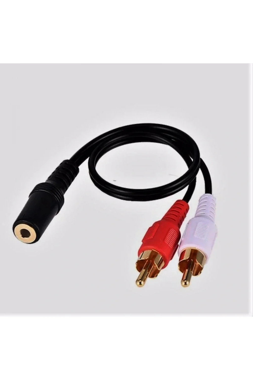3.5mm Stereo Dişi 2 x RCA Erkek (M) Ses Kablosu