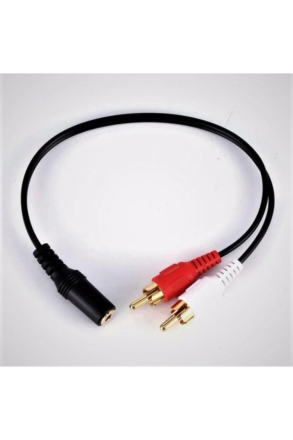 3.5mm Stereo Dişi 2 x RCA Erkek (M) Ses Kablosu