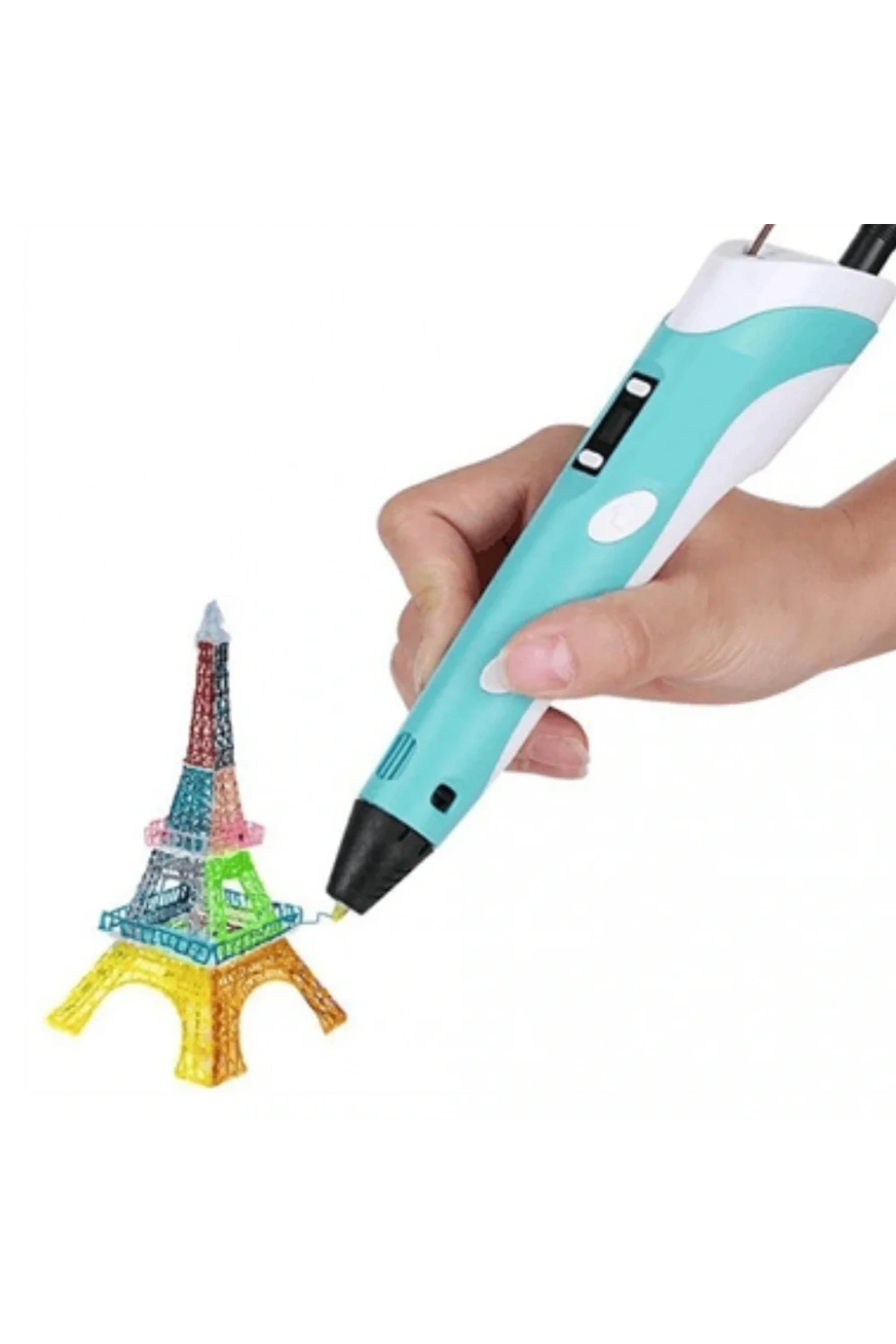 3D Kalem 3D Pen Baskı Kalemi Yazıcı Printer 3 Renk Filament Adaptör Hediye