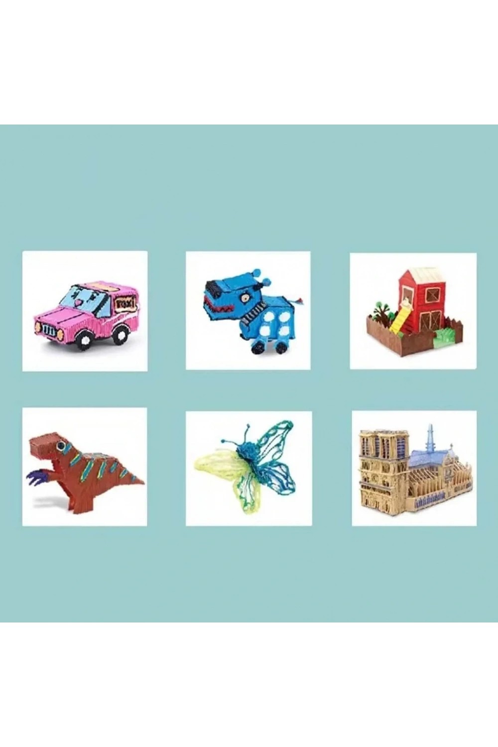 3D Kalem 3D Pen Yazıcı - 3 Farklı Renk PLA Filament Hediyeli