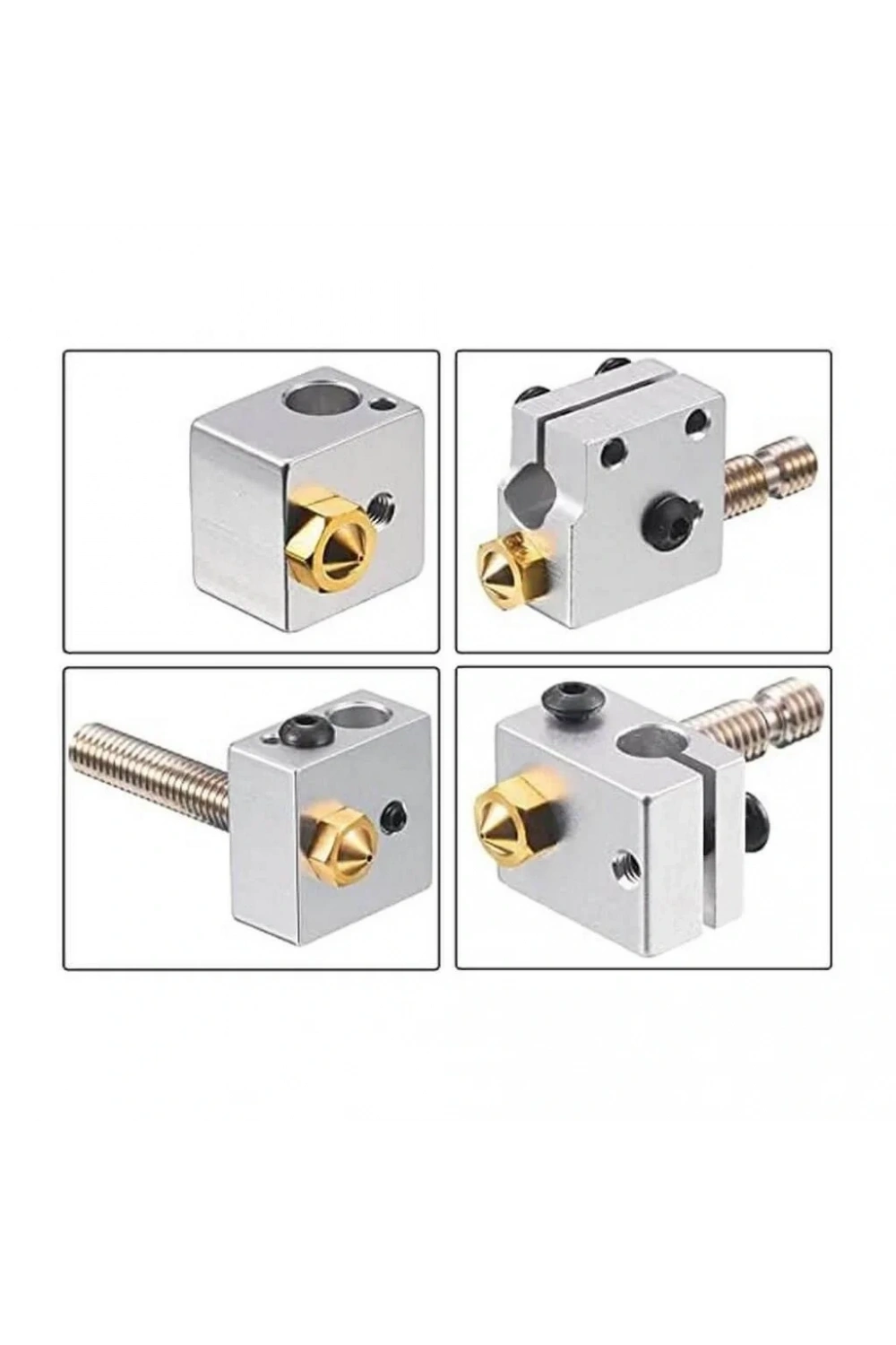 3D Yazıcı-Printer M6 1.75mm / 0.4mm V5-V6 Pirinç Nozzle