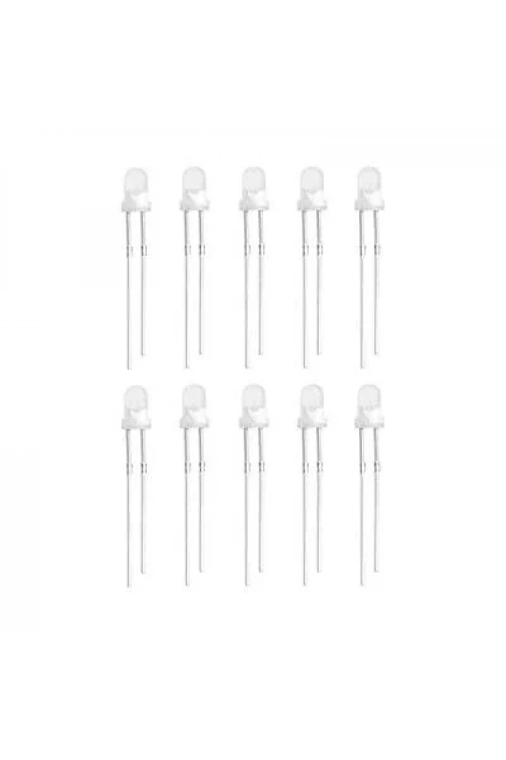 3mm Beyaz Led Paketi - 10 Adet