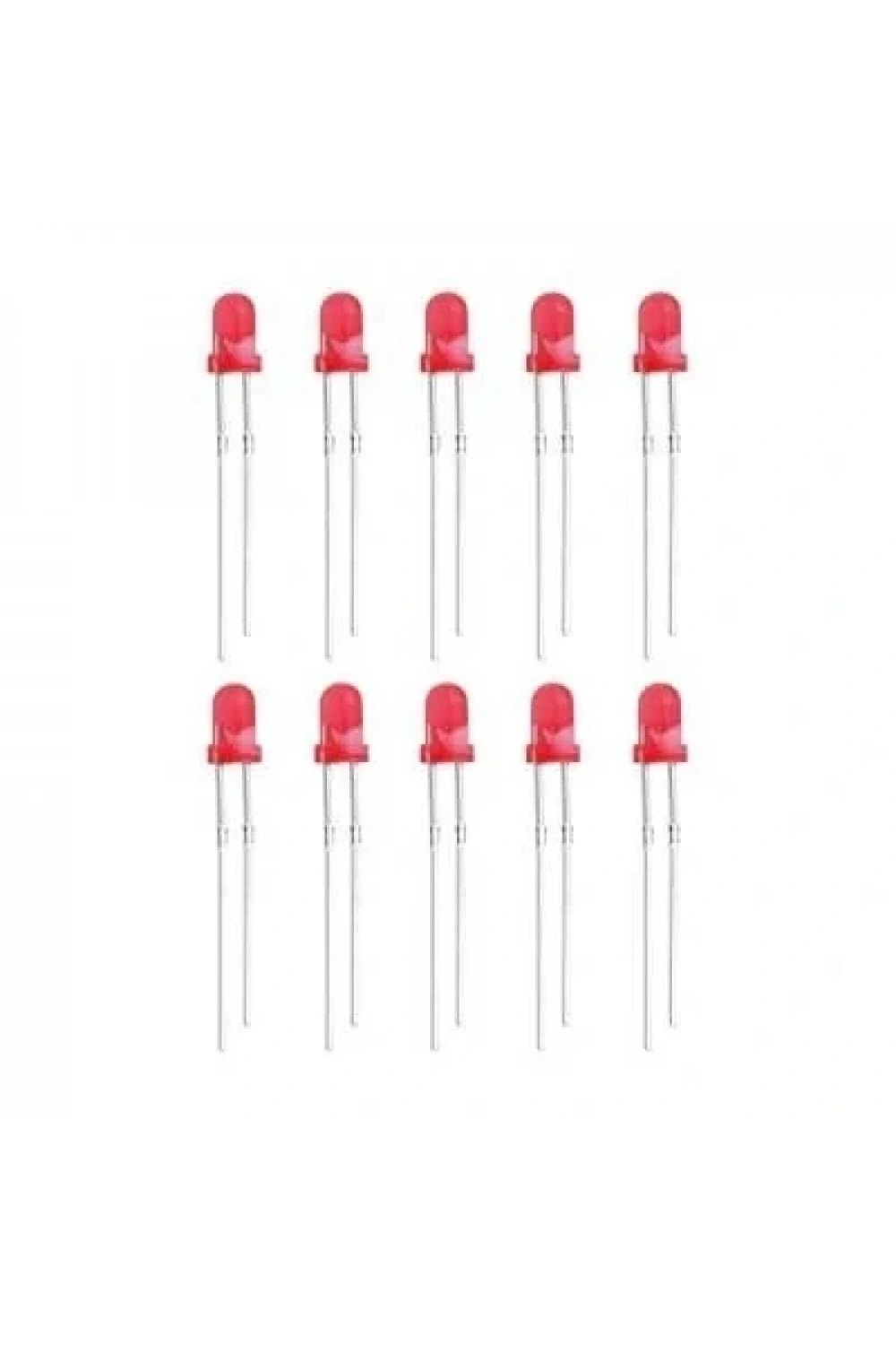 3mm Kırmızı Led Paketi - 10 Adet