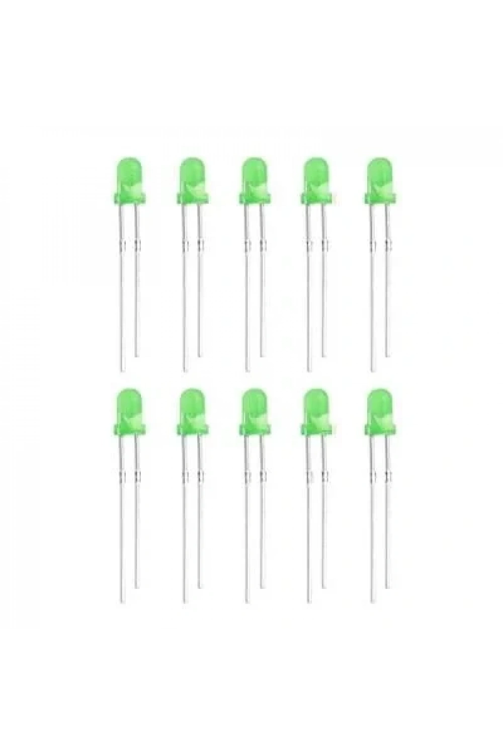 3mm Yeşil Led Paketi - 10 Adet