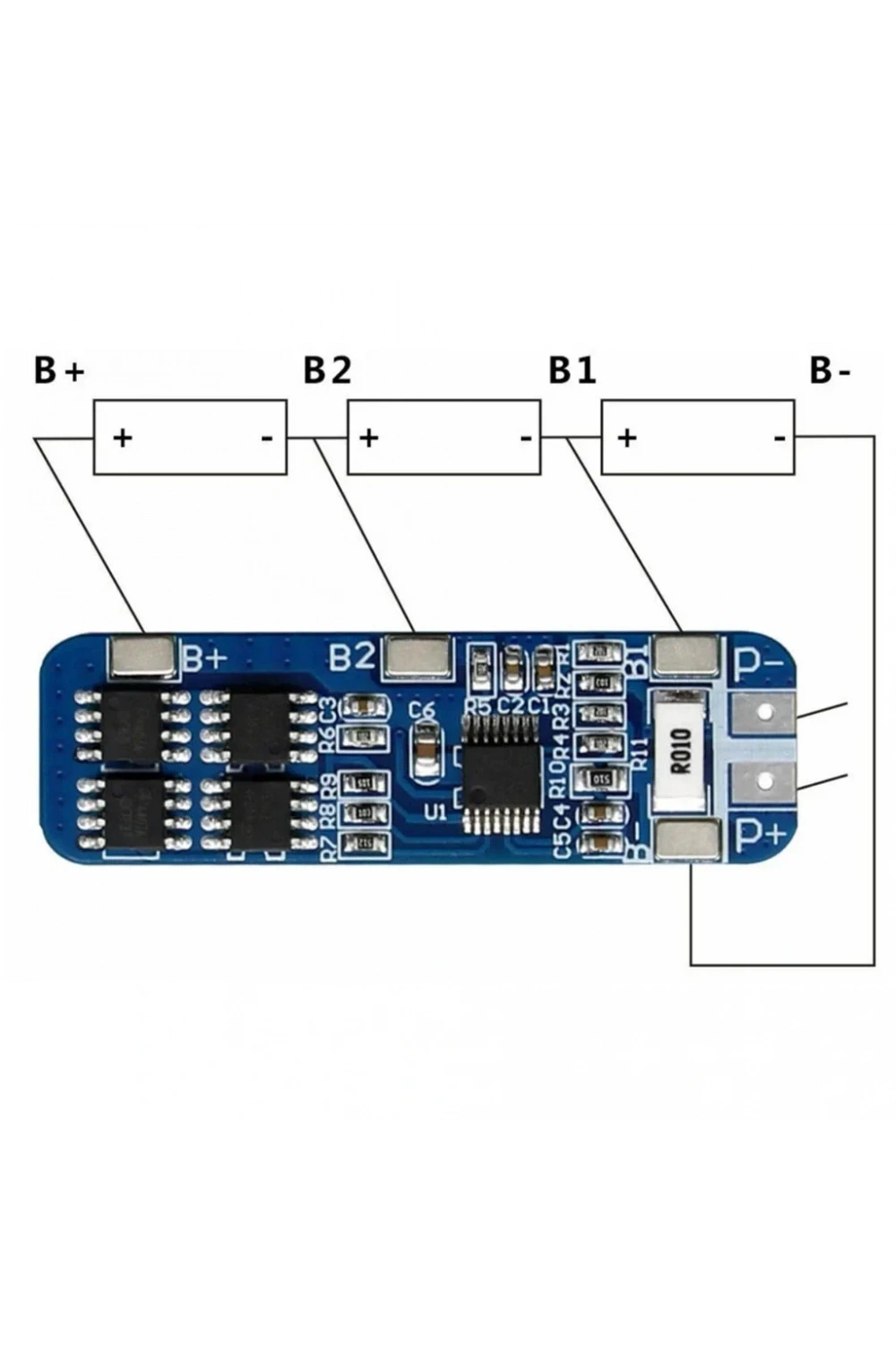3S 10A BMS 12V 18650 Li-ion Koruma Devresi