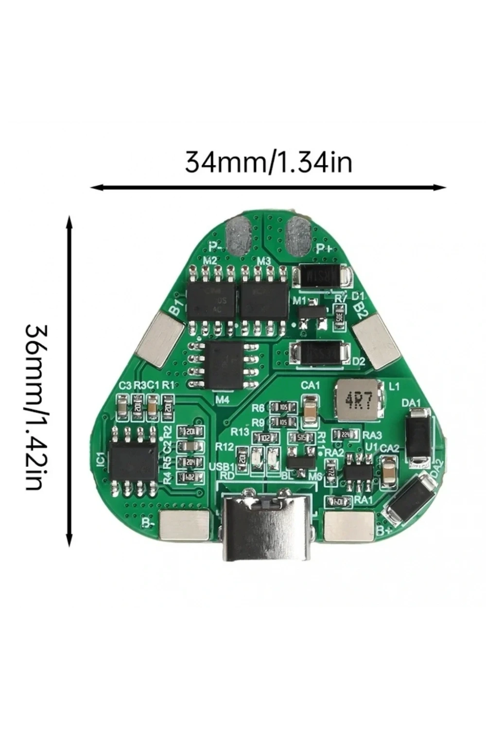 3S 20A BMS 12V 18650 Li-ion Type-C Pil Şarj Koruma Devresi