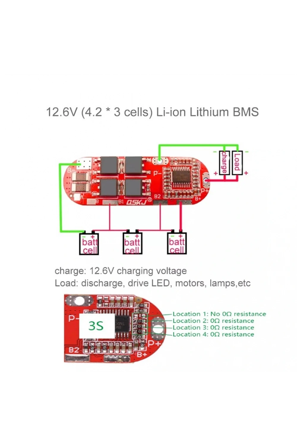 3S 25A BMS 18650 Li-ion Balans Pil Şarj Koruma