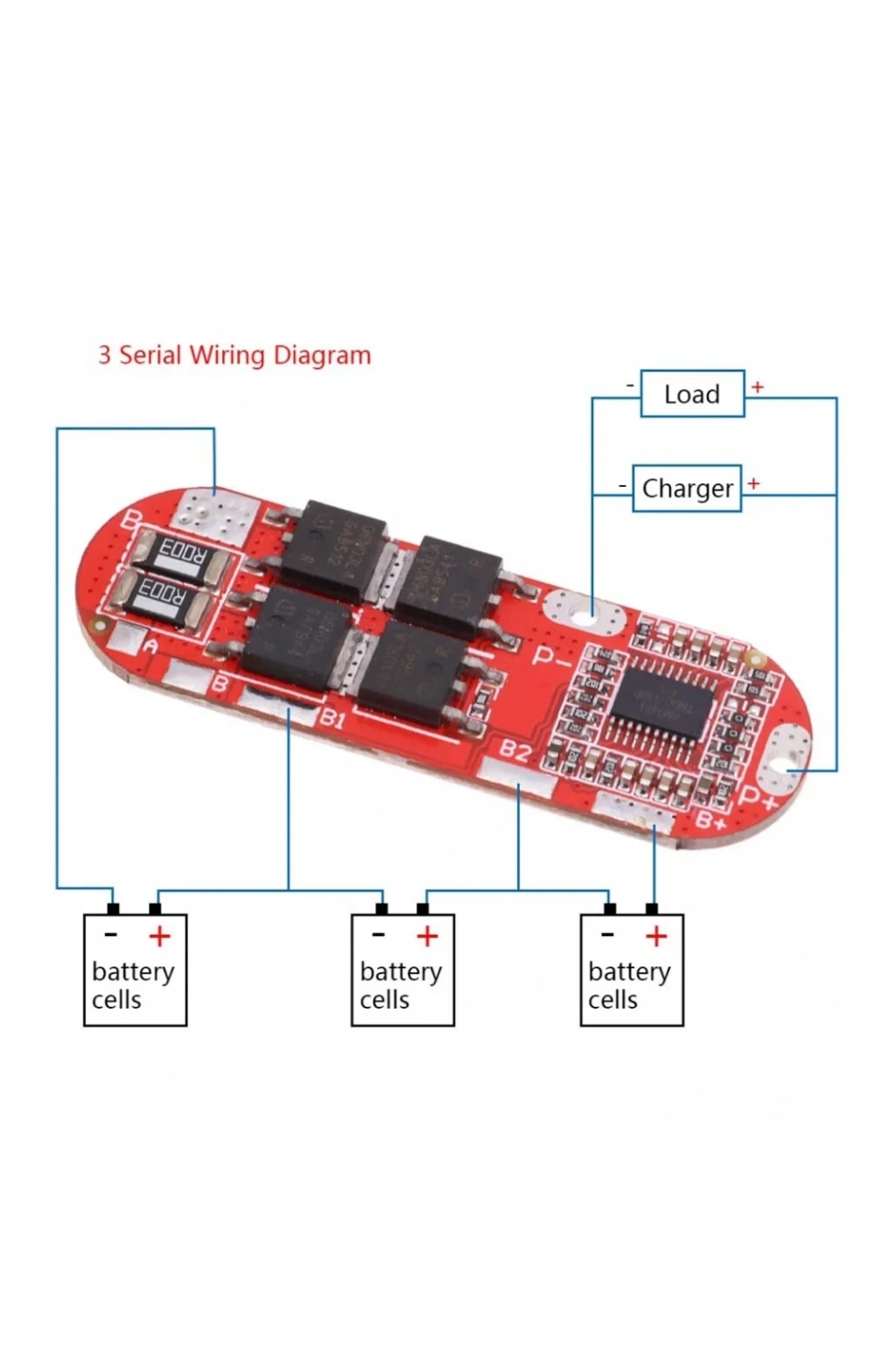 3S 25A BMS 18650 Li-ion Balans Pil Şarj Koruma