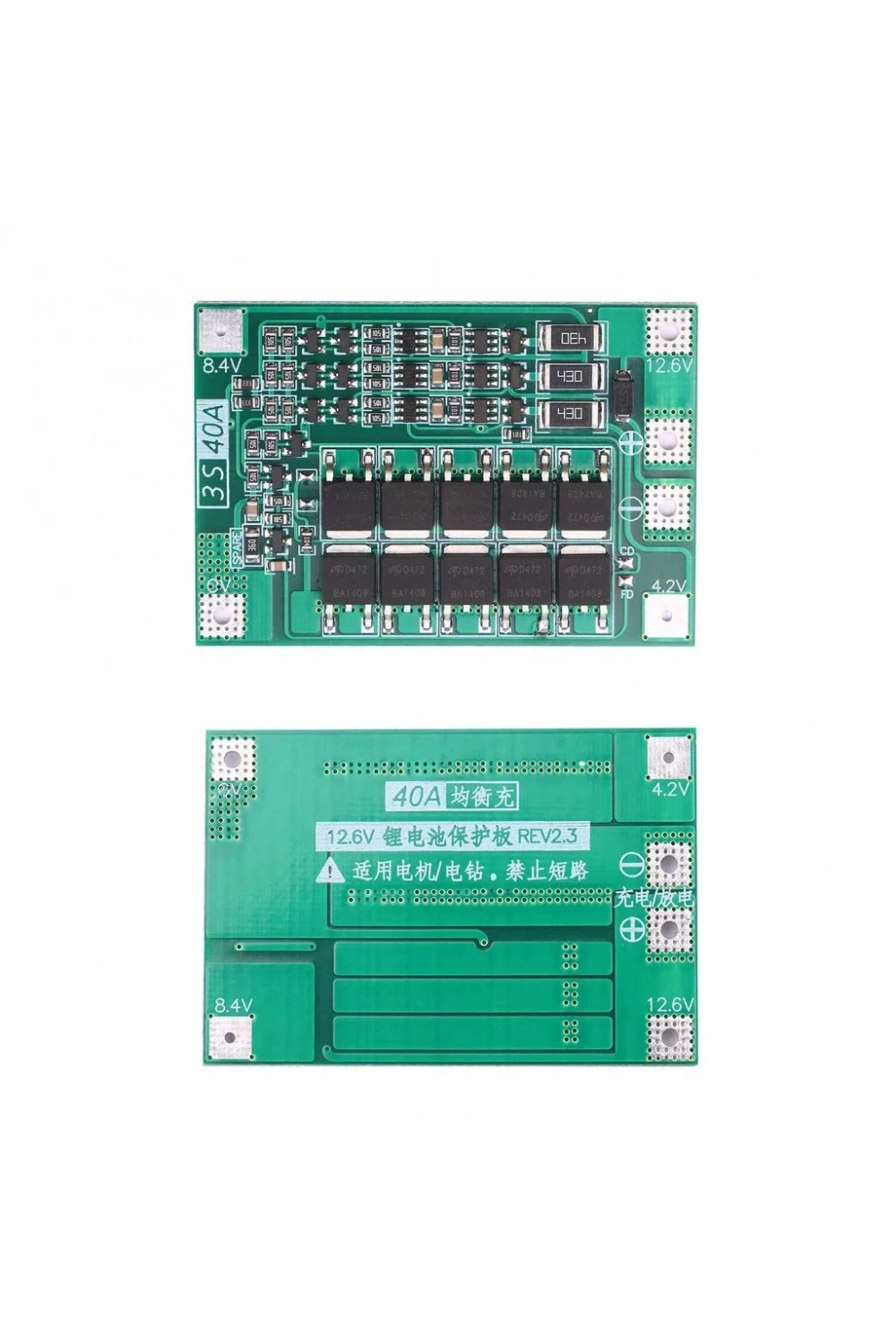 3S 40A BMS 12.6V 18650 Balanslı Pil Şarj Koruma Modülü