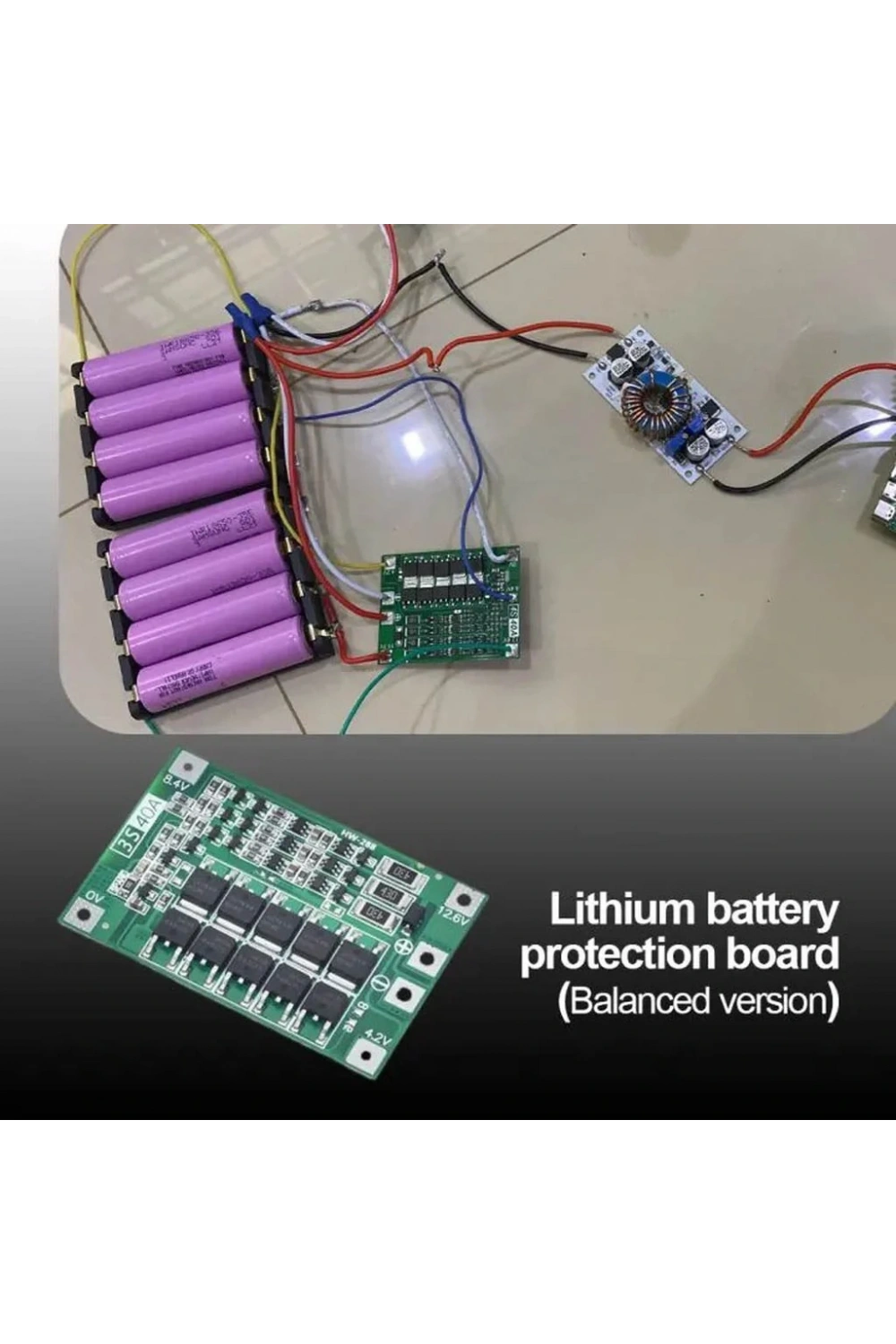 3S 40A BMS 12.6V 18650 Balanslı Pil Şarj Koruma Modülü