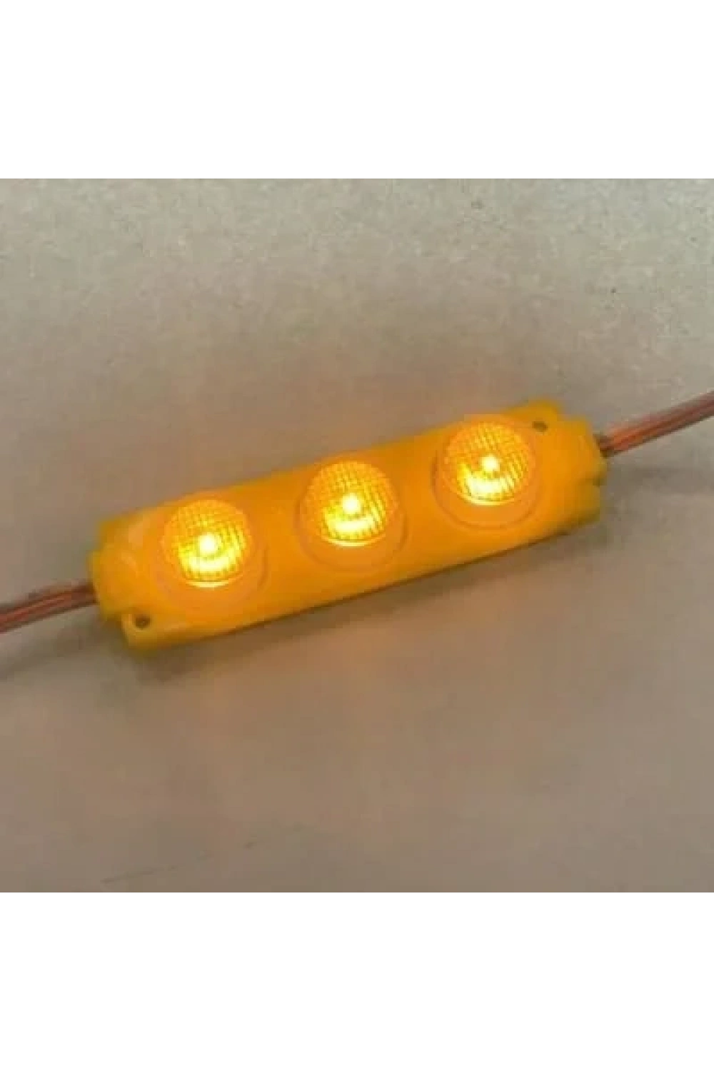 3W Mercekli Modül 3lü Led - Sarı 12V
