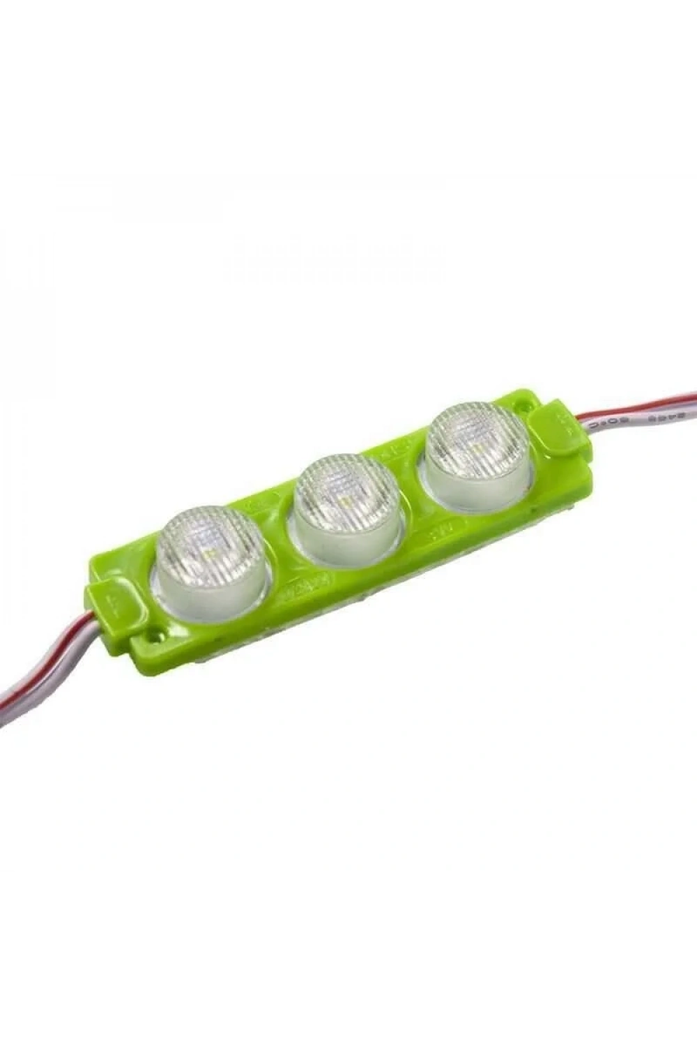 3W Mercekli Modül 3lü Led - Yeşil 12V